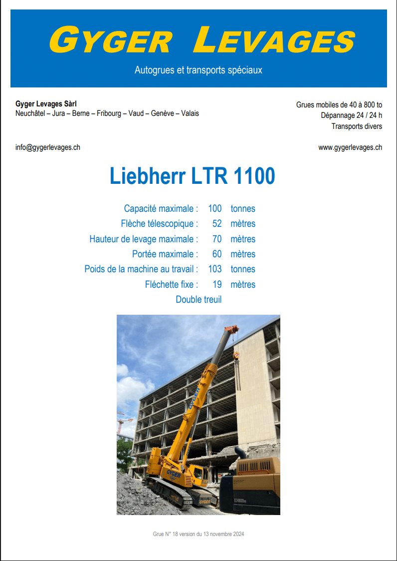Image de Grues mobiles de construction 60 tonnes - LTR 1100