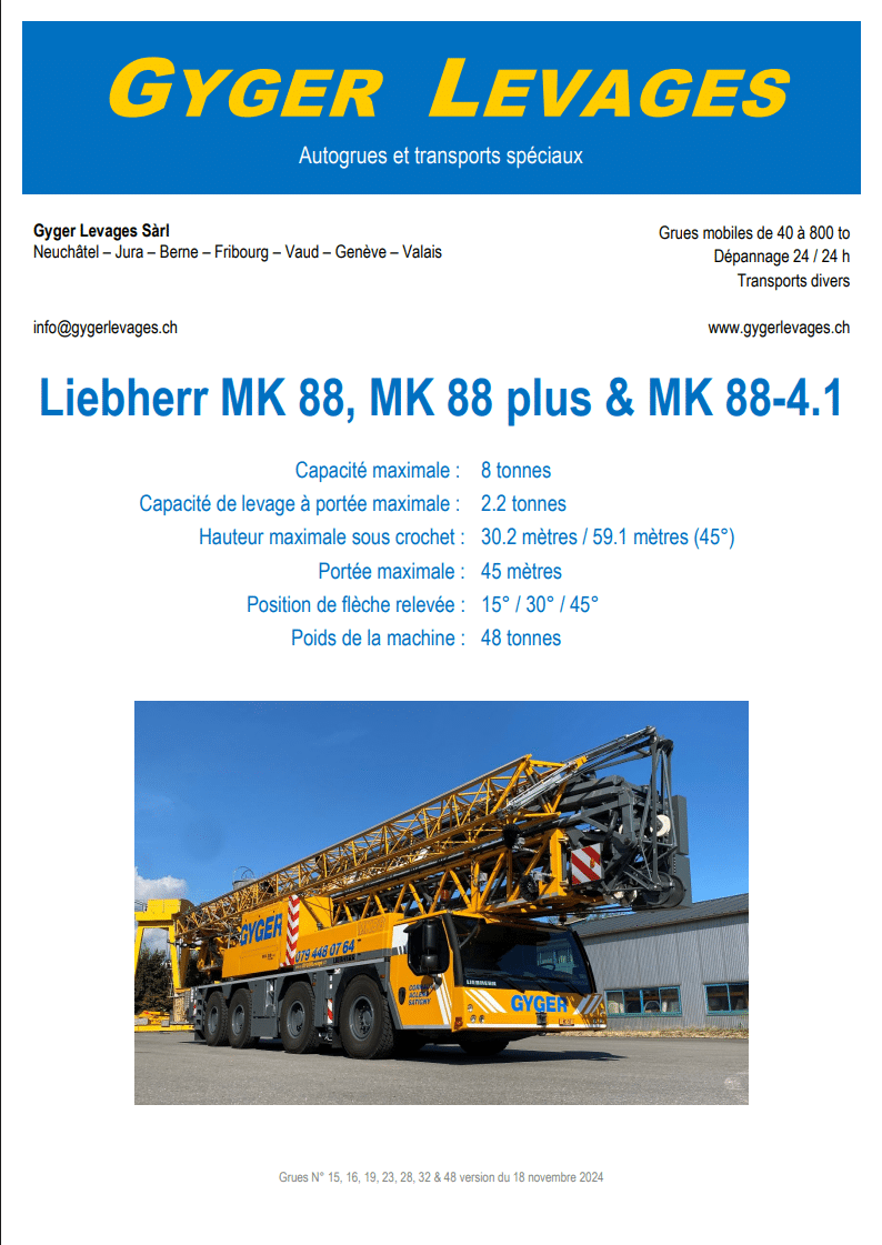 Image de Grues mobiles de construction MK 88, MK 88 Plus & MK 88-4.1
