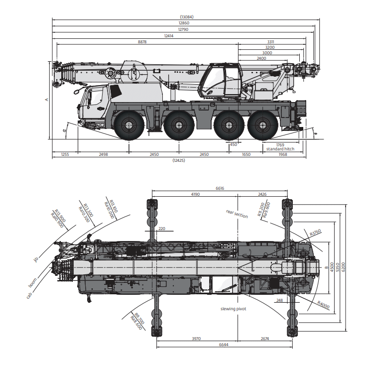 Grove GMK 4080L Plan
